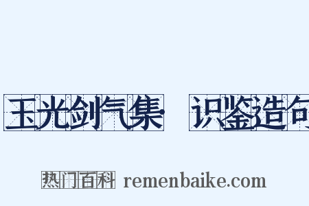 玉光剑气集·识鉴造句是什么意思的图片